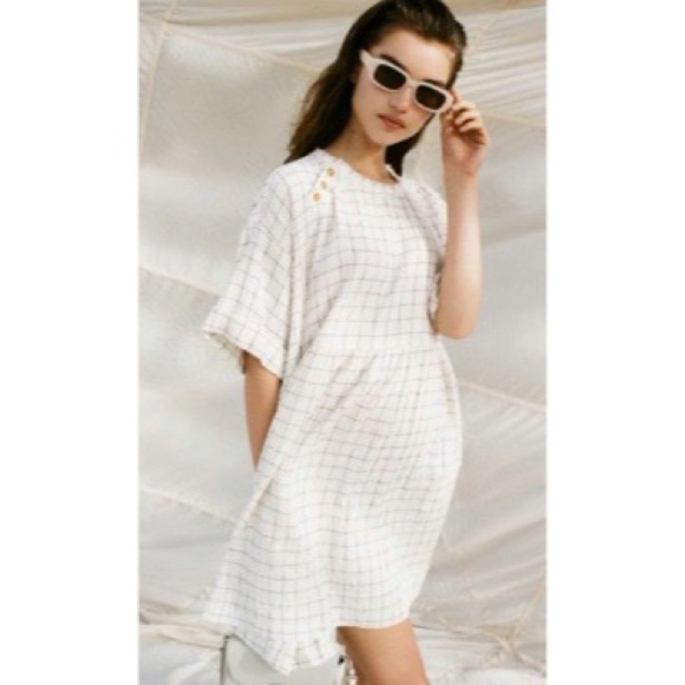 UO Dina Button Front Frock Dress